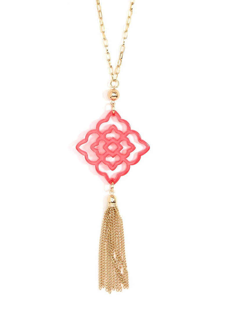 Rose Tassel Necklace