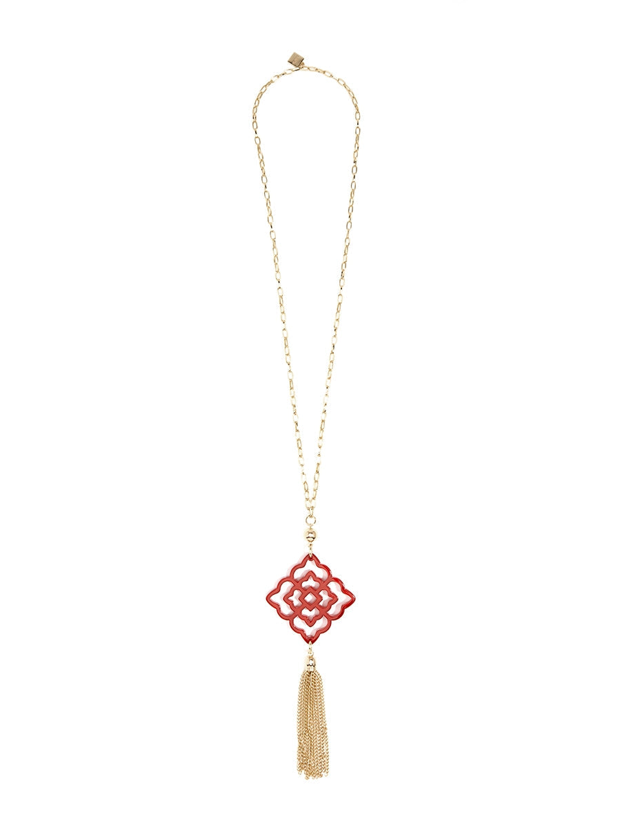 Rose Tassel Necklace