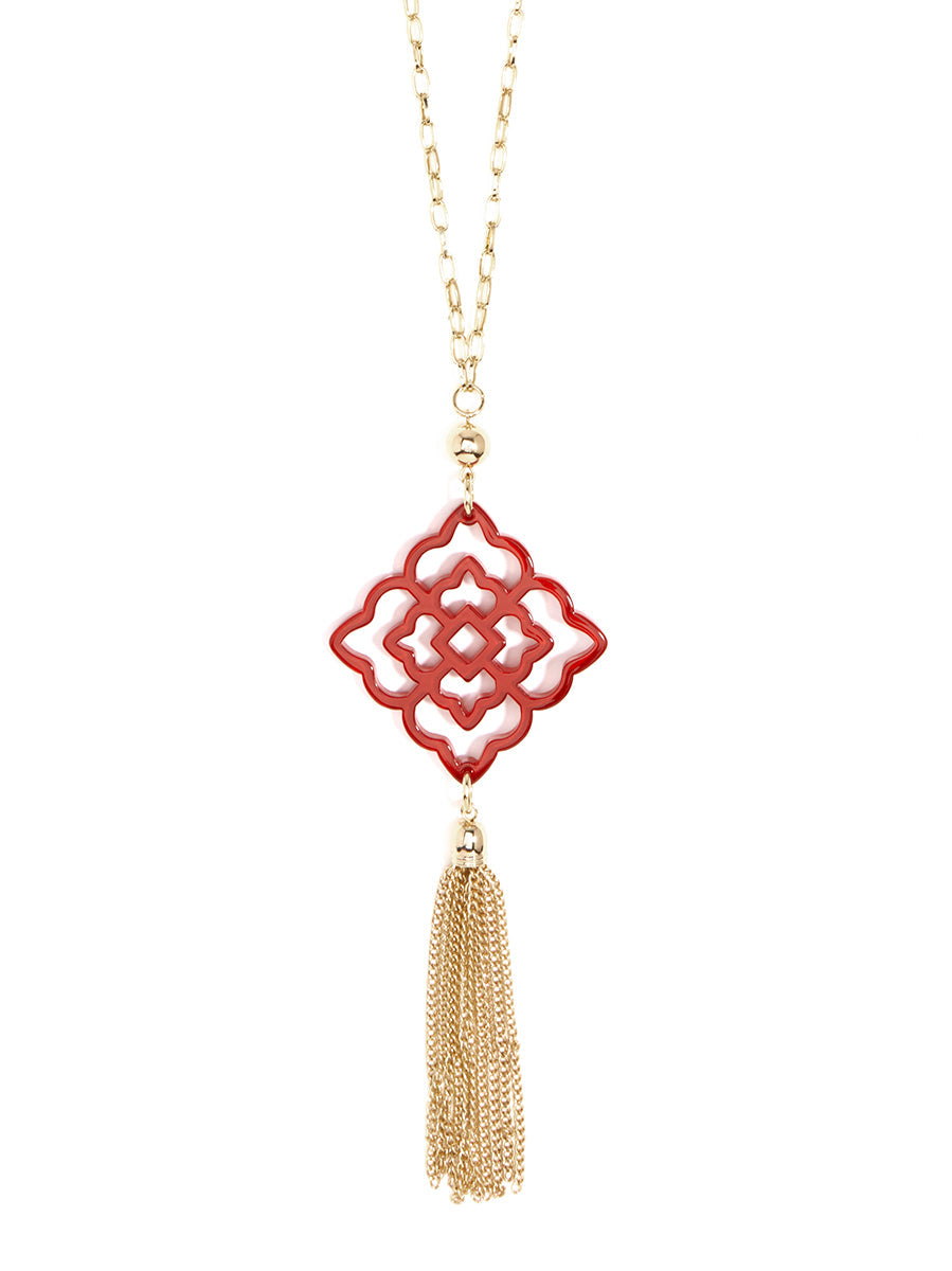 Rose Tassel Necklace