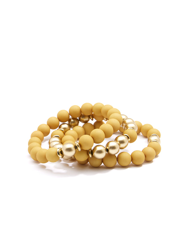 Make It Happen Matte Beaded Bracelet