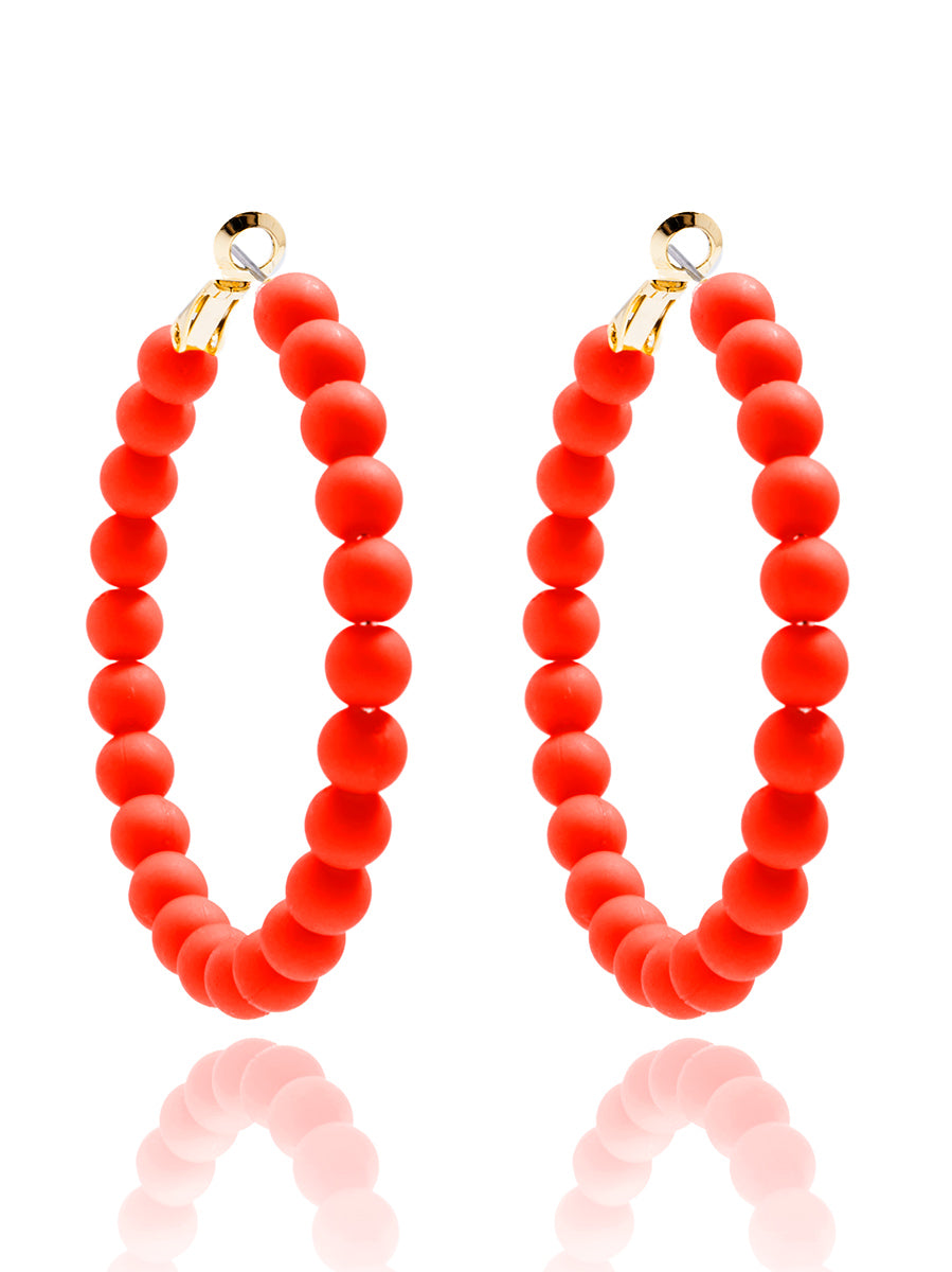 Lola Beaded Hoop Earring