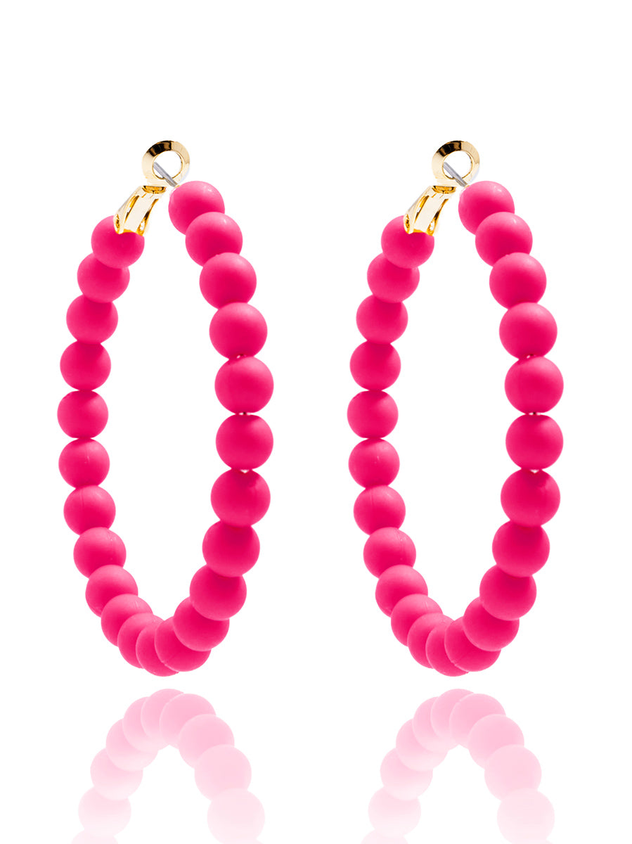 Lola Beaded Hoop Earring