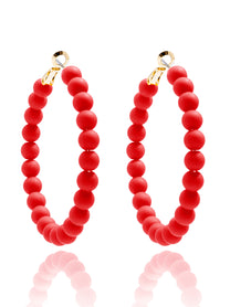 Lola Beaded Hoop Earring