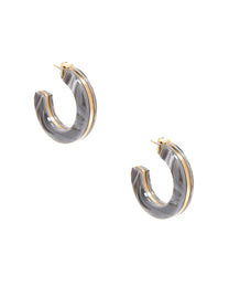 Sleek Torti Hoop Earring