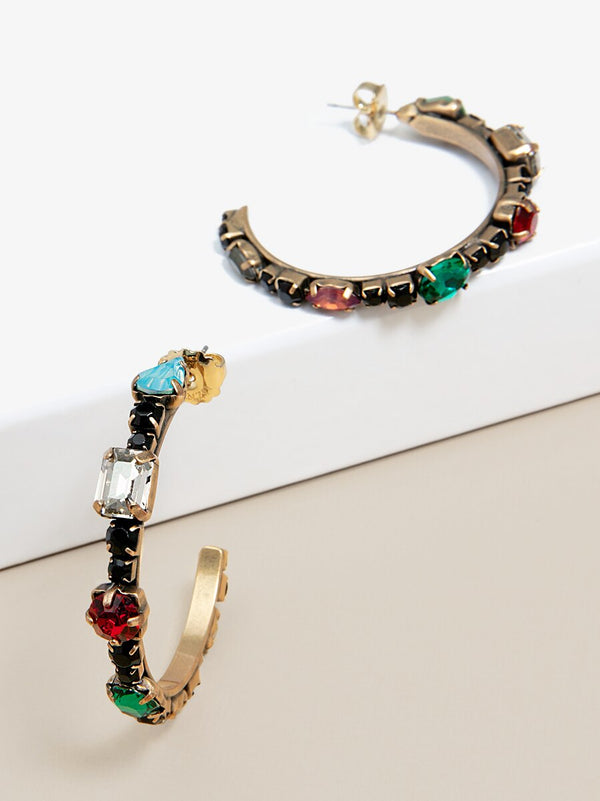 Bejeweled Hoop Earring