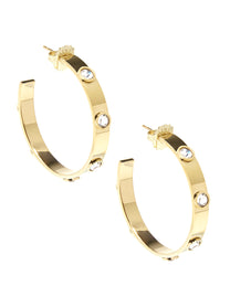 Studded Luxe Hoop Earring