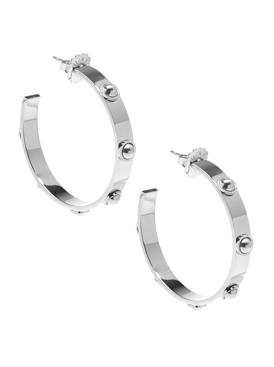 Studded Luxe Hoop Earring