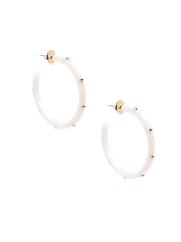 Tortoise Studded Hoop Earring