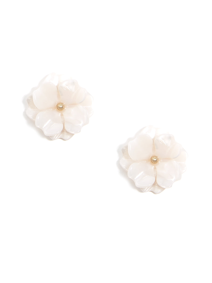 Tortoise Peony Earring