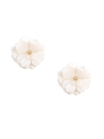 Tortoise Peony Earring