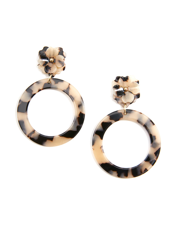 Open Circle Tortoise Earring