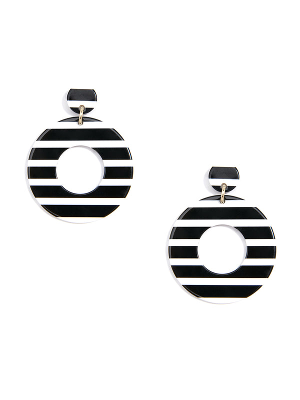 Chunky Striped Mod Earring