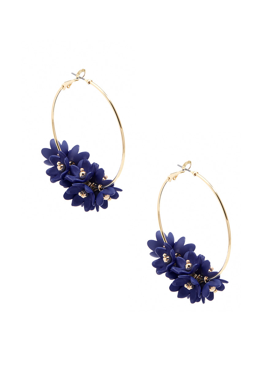 Petite Petals Hoop Earring