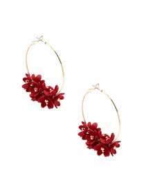 Petite Petals Hoop Earring