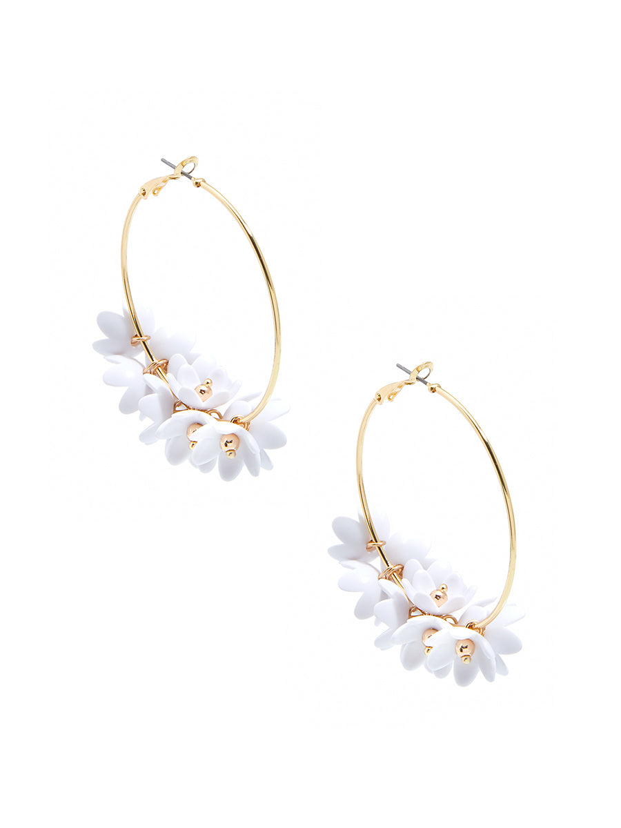 Petite Petals Hoop Earring