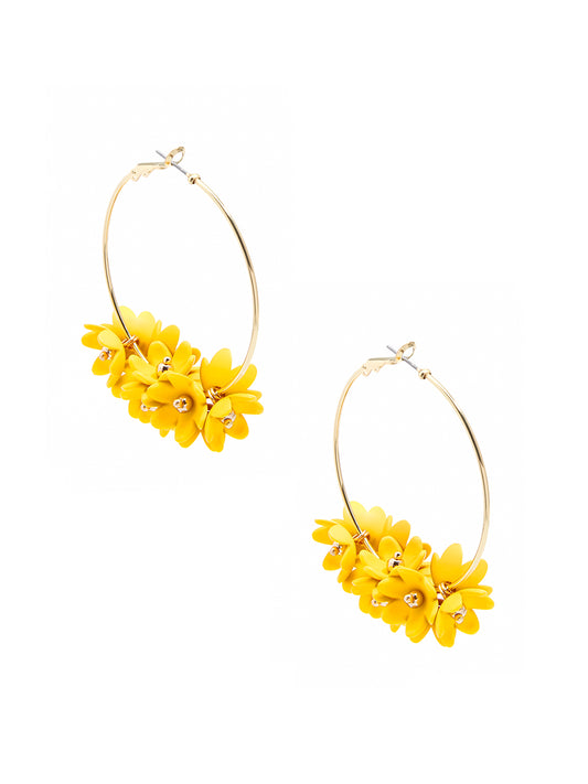 Petite Petals Hoop Earring