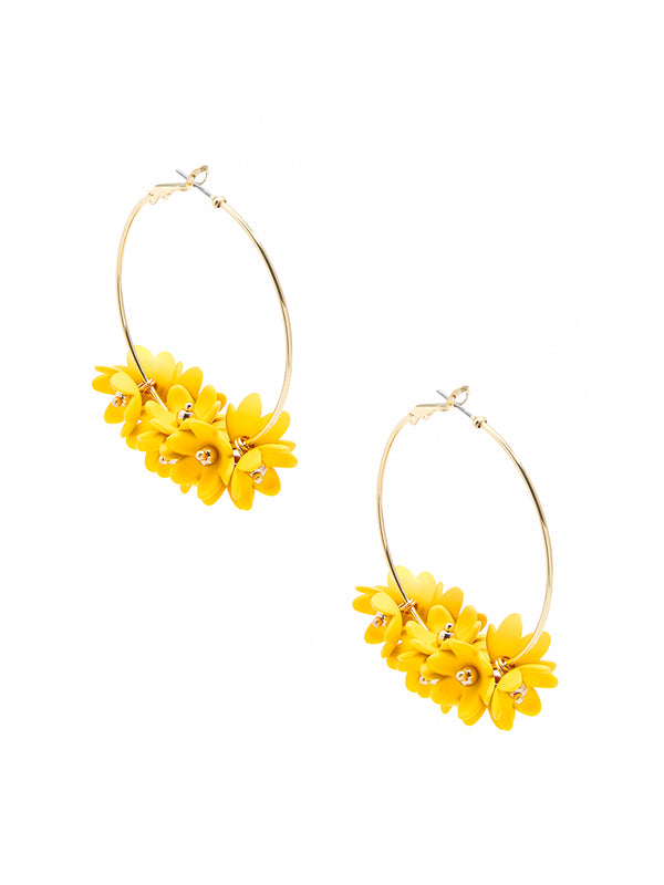 Petite Petals Hoop Earring