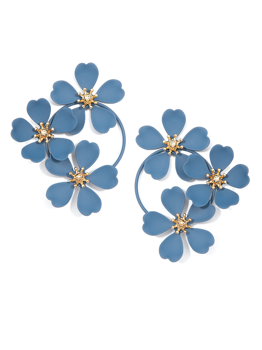 Daisy Drop Hoop Earring