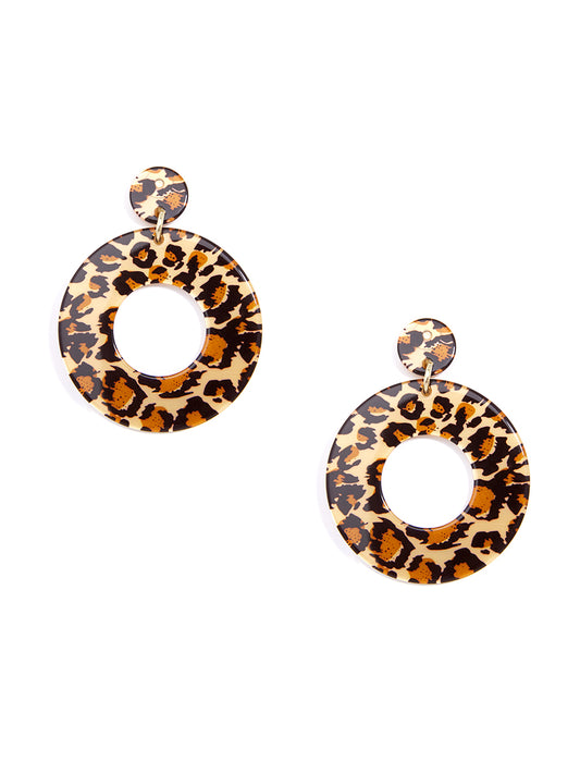 Leopard Print Mod Earring