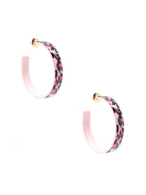 Leopard Print Hoop Earring