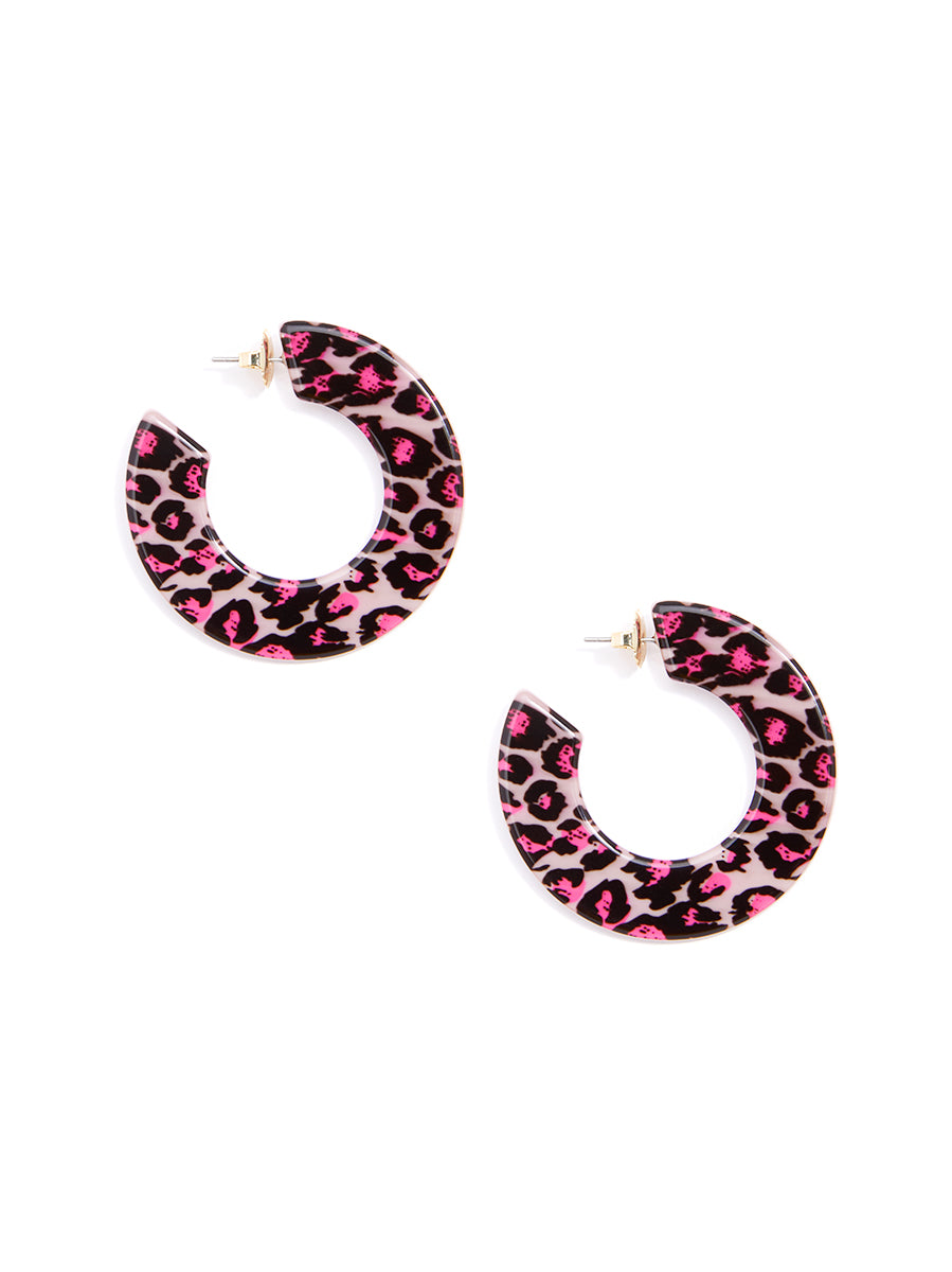 Wildlife Flat Hoop Earring