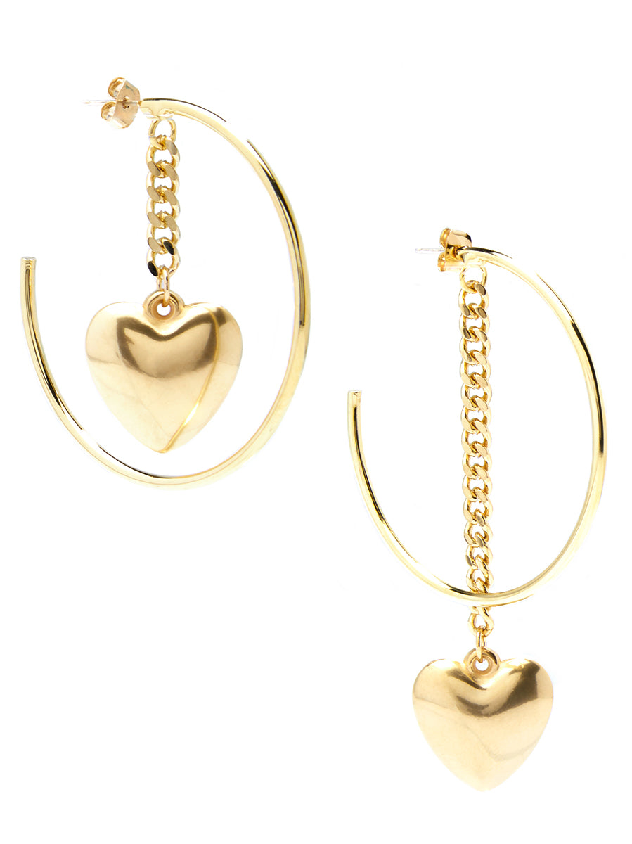 Fall in Love Hoop Earring