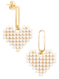 Bead of My Heart Pearl Drop Earring