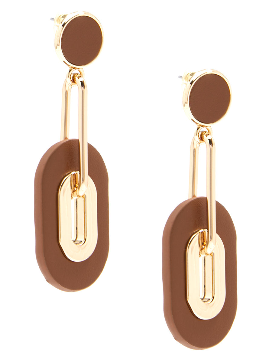 Make an Impression Faux Leather Drop Earring