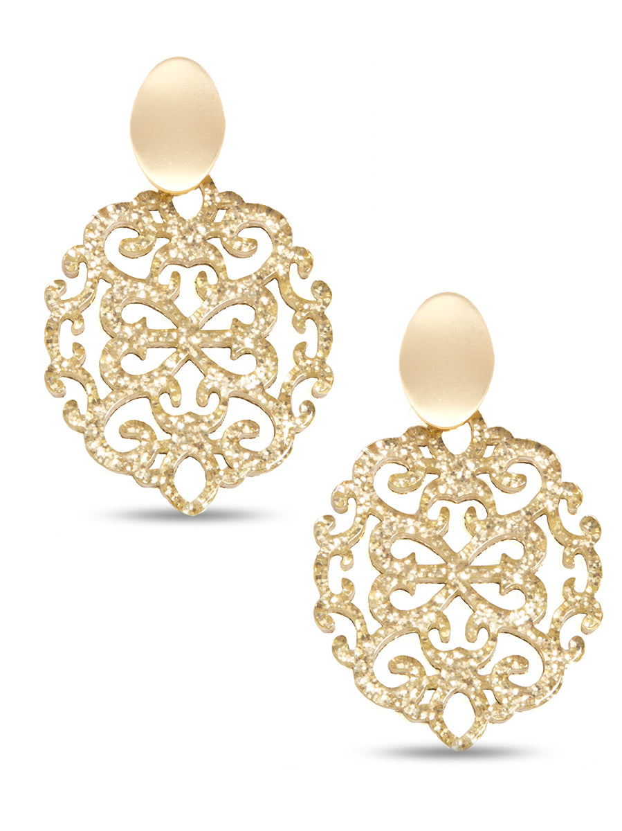 Mia Damask Drop Earring