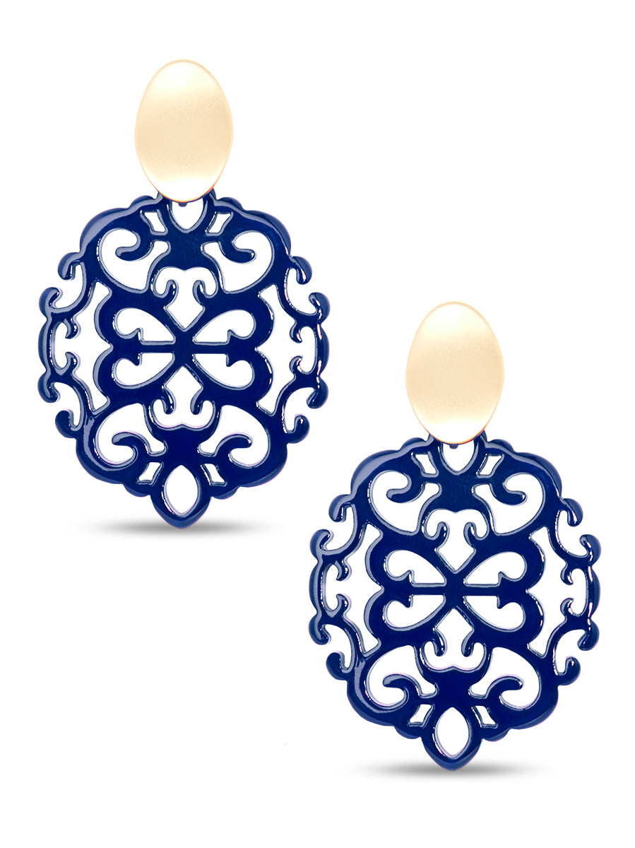 Mia Damask Drop Earring