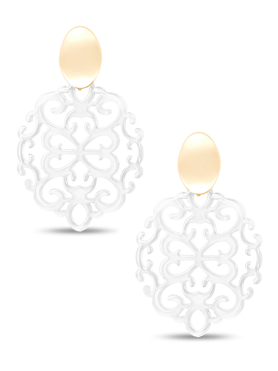 Mia Damask Drop Earring