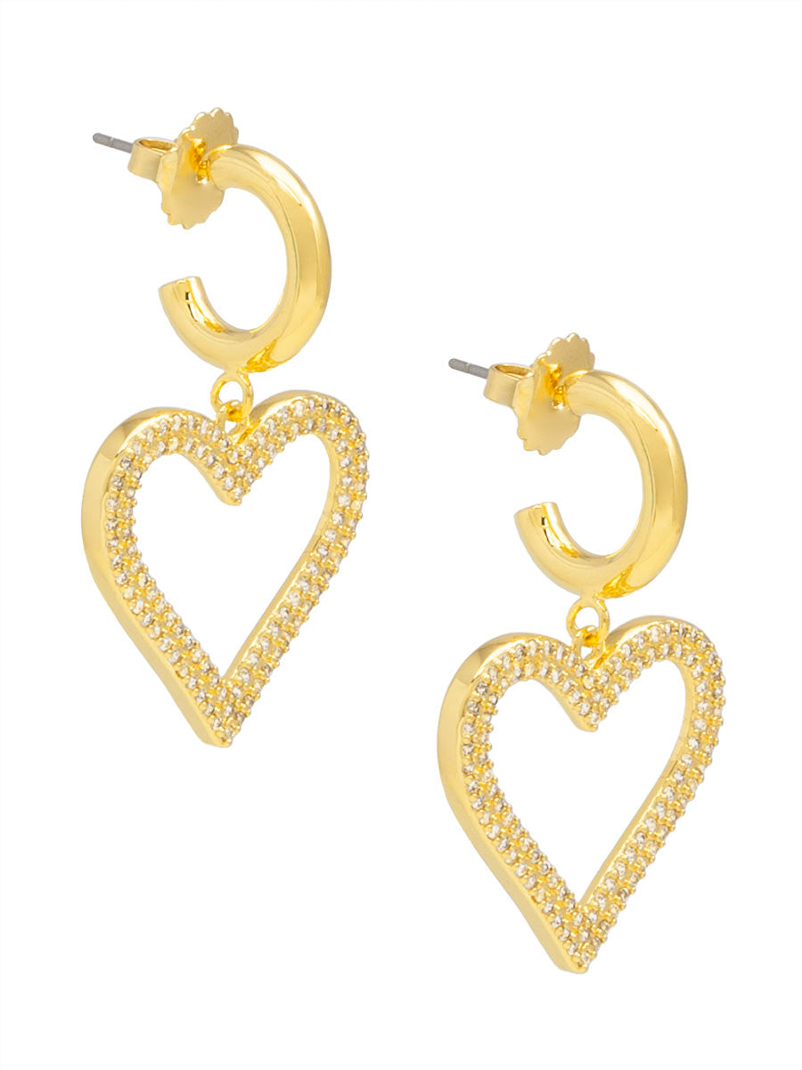 Aurea Heart Drop Earring