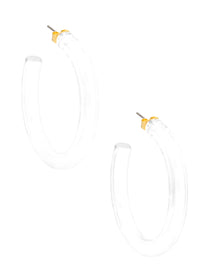 Amber Hoop Earring