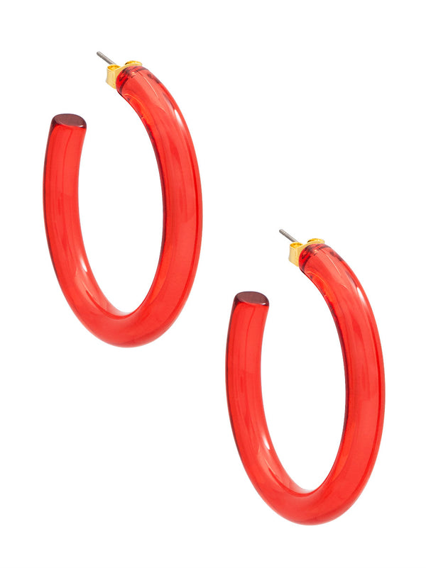 Amber Hoop Earring