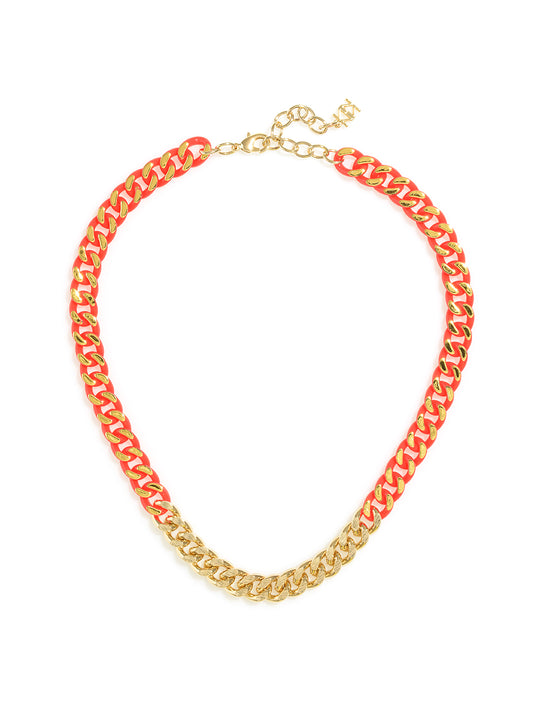 Touch Of Color Chain Collar Necklace