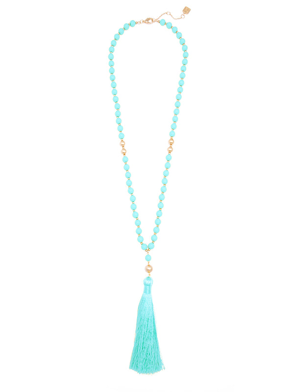 Faye Beaded Tassel Necklace