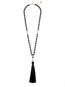 Faye Beaded Tassel Necklace