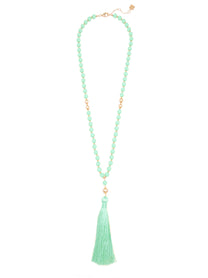 Faye Beaded Tassel Necklace