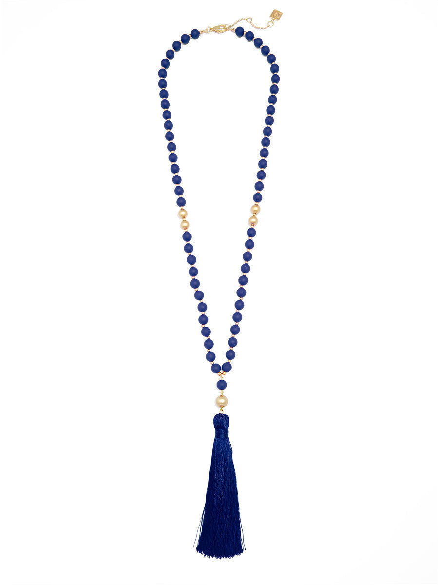 Faye Beaded Tassel Necklace