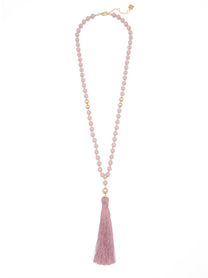 Faye Beaded Tassel Necklace