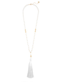 Faye Beaded Tassel Necklace