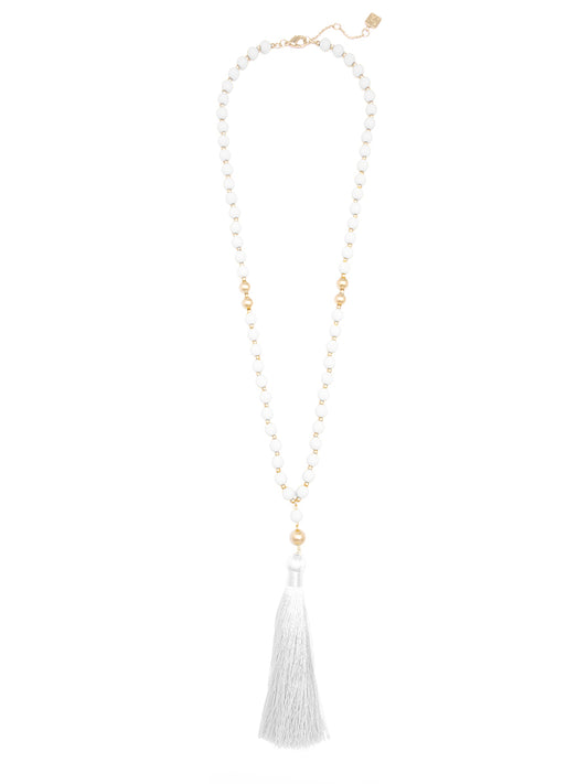 Faye Beaded Tassel Necklace