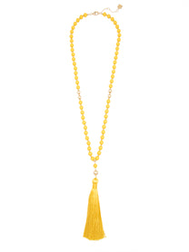 Faye Beaded Tassel Necklace