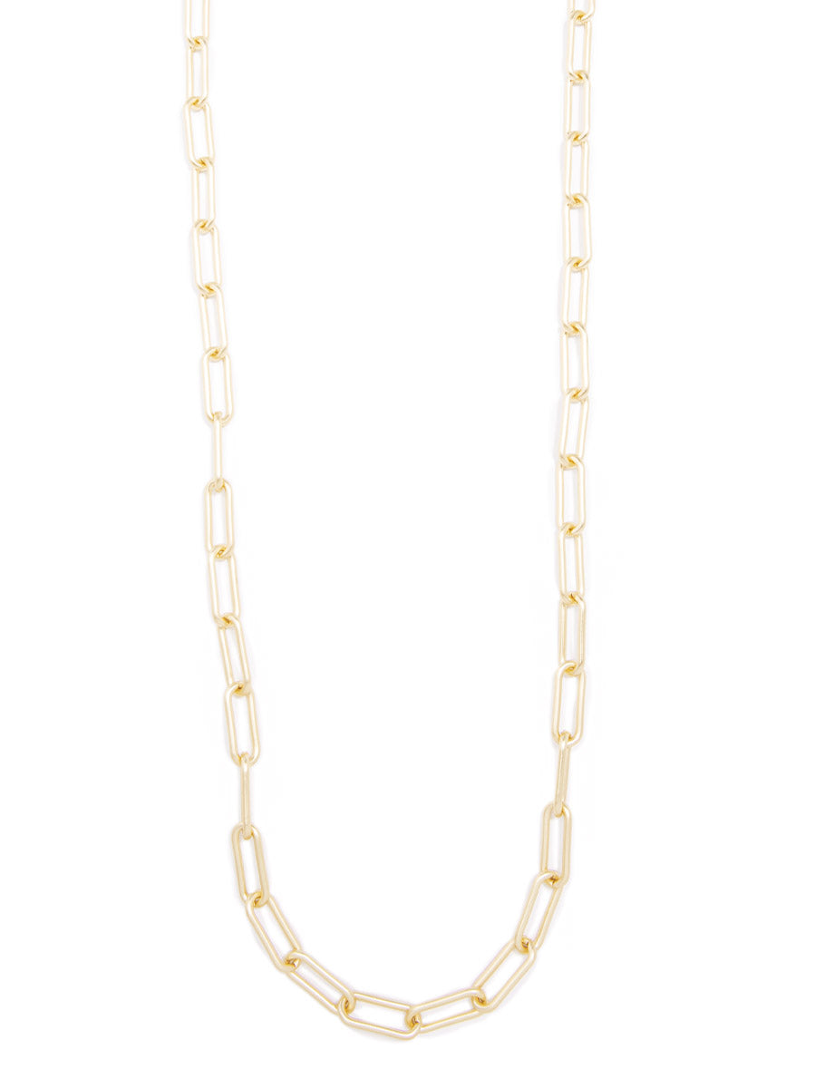 Angela Paperclip Link Long Necklace