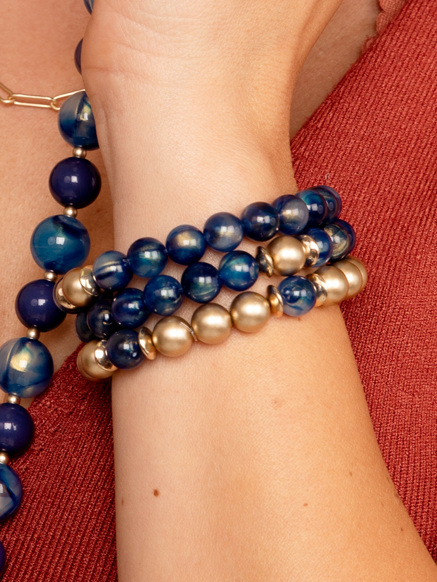 Iris Beaded Set Bracelet