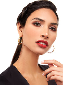 Studded Luxe Hoop Earring