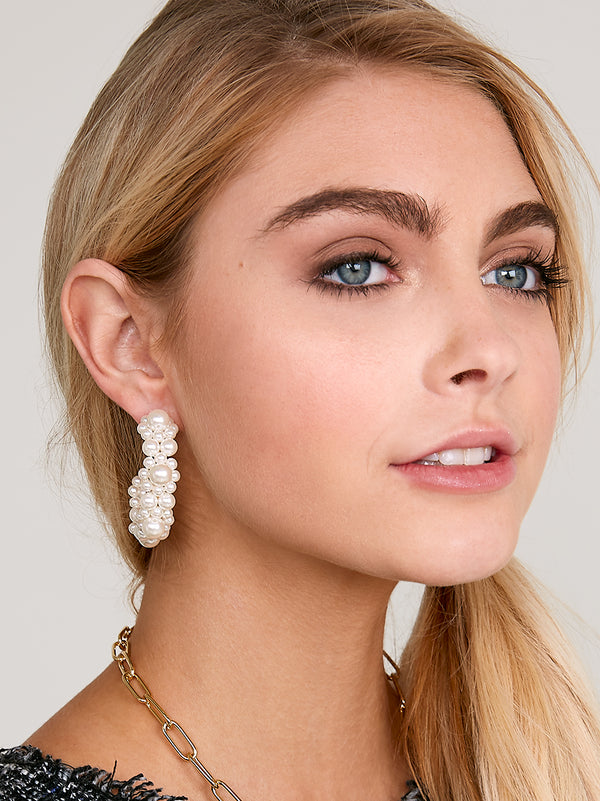 Made of Magic Pearl Hoop Earring