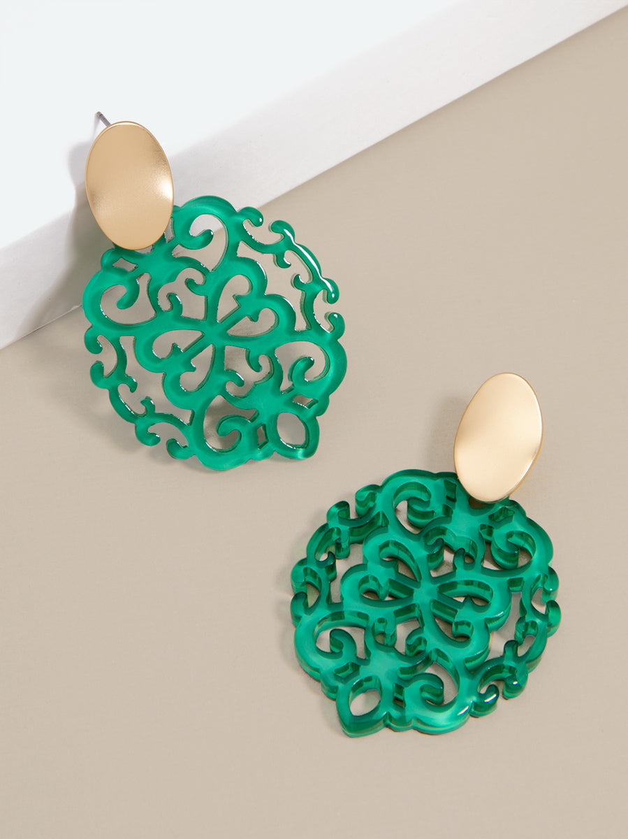 Mia Damask Drop Earring