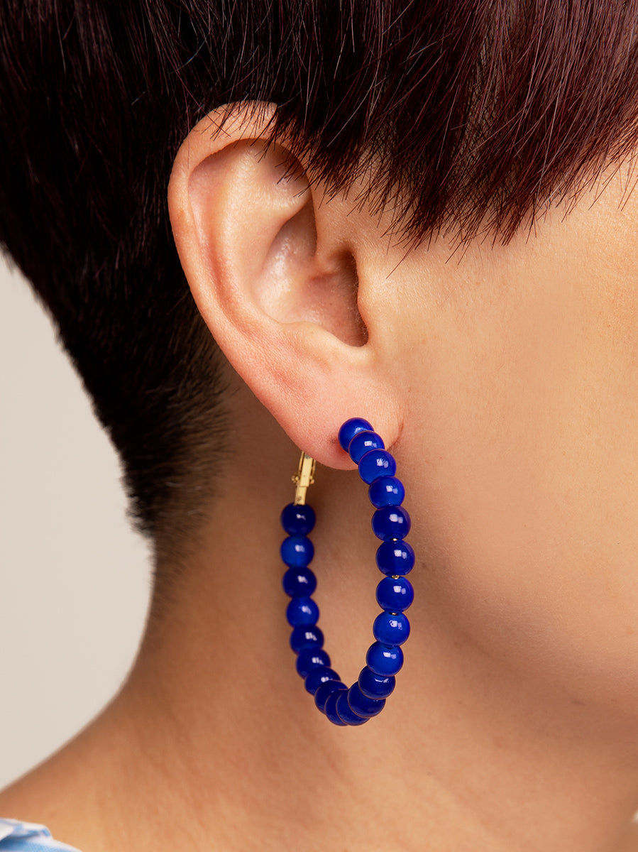 Layla Beaded Hoop Earring