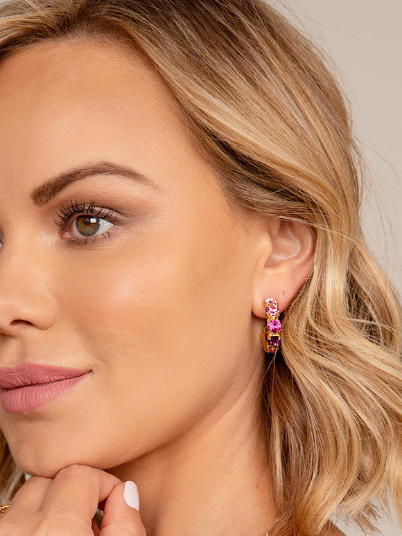 Charlie Crystal Hoops Earring